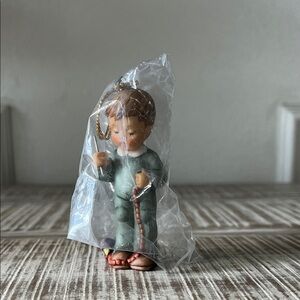 Berta Hummel Goebel "Stringing Cranberries" Christmas ornament